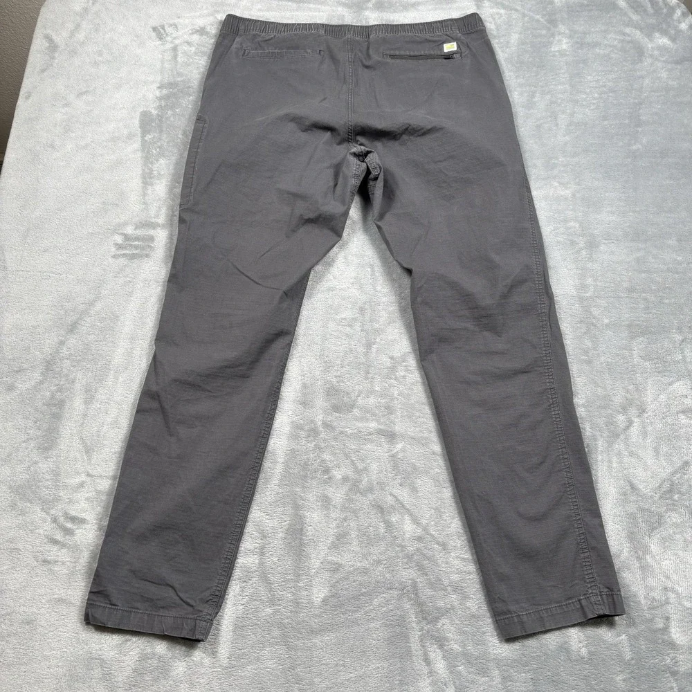 Vuori Pants Men XXL Gray Slim Ripstop Elastic Waist Drawstring Climber V412 - Picture 8 of 8